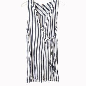Free People Tuxedo Stripe Wrap Tunic Dress Sz XS